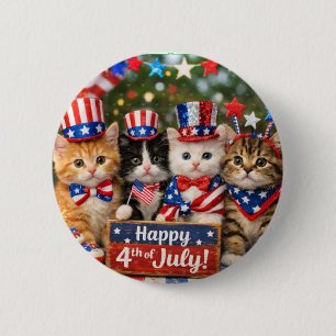 Süße Katzen im Juli Button