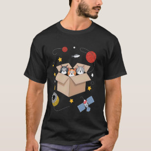 Süße Katzen im Weltraum Lustiger Ironischer Katzen T-Shirt