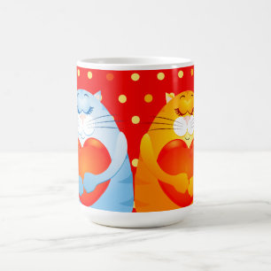 Süße Katzen in Liebe, Tasse