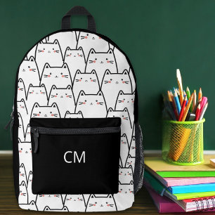 Süße Katzen individuell monogrammierte Umhängetasc Bedruckter Rucksack