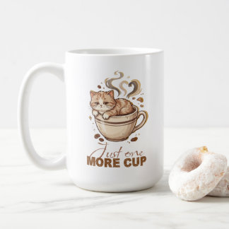 Süße Katzen-Kaffeetasse | Lustiges 'Nur noch eine  Kaffeetasse