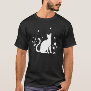 Süße Katzen Katze Ich Süße Katzen Schmetterlinge T-Shirt