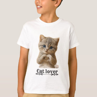Süße Katzen-Kinder-T-Shirt | Katzenliebhaber-Shirt T-Shirt