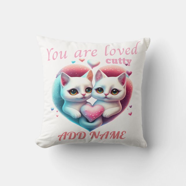 Süße Katzen Kissen (Vorderseite)