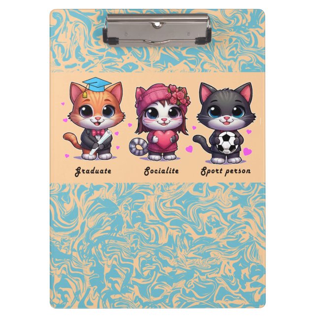 süße Katzen Klemmbrett (Vorderseite)