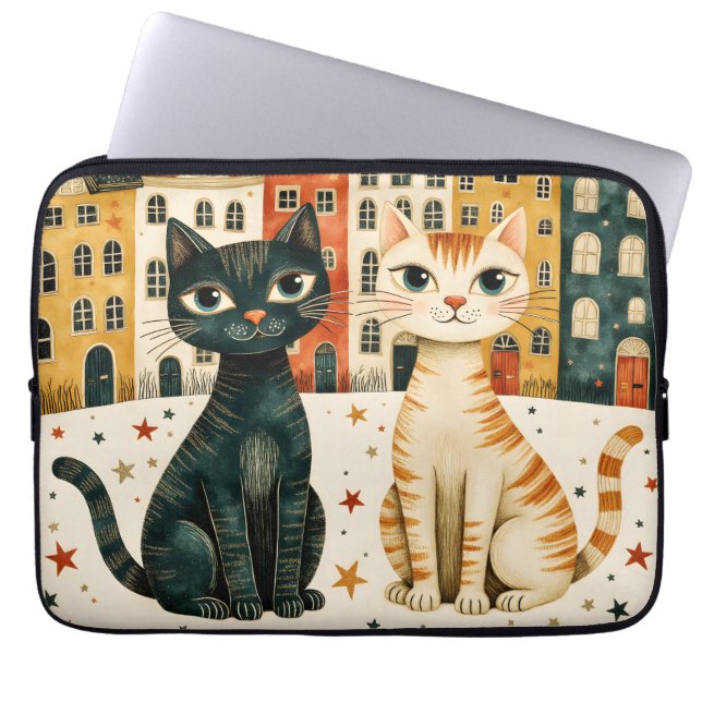 Süße Katzen  Laptopschutzhülle (Vorderseite)
