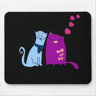 Süße Katzen lieben Design Mousepad
