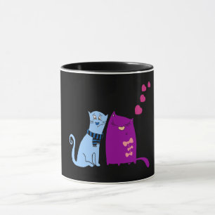 Süße Katzen lieben Design Tasse