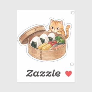 Süße Katzen-Lunchbox – Kawaii Kitty Bento Aufkleber