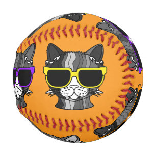 Süße Katzen mit Sonnenbrillen Baseball