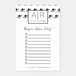 Süße Katzen Monochrom Schwarz und Weiß Post-it Klebezettel