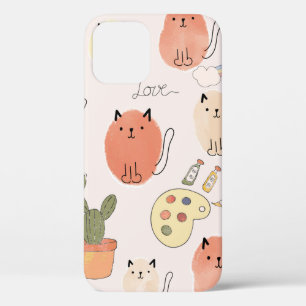 Süße Katzen nahtloses Muster Case-Mate iPhone Hülle