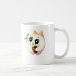 Süße Katzen-Pflanzenliebhaber-Cartoon-Tasse Kaffeetasse