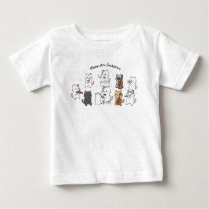 Süße Katzen-Symphonie-Band  Baby T-shirt