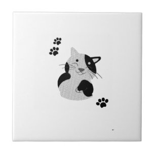 Süße Katzen-Tasse Fliese