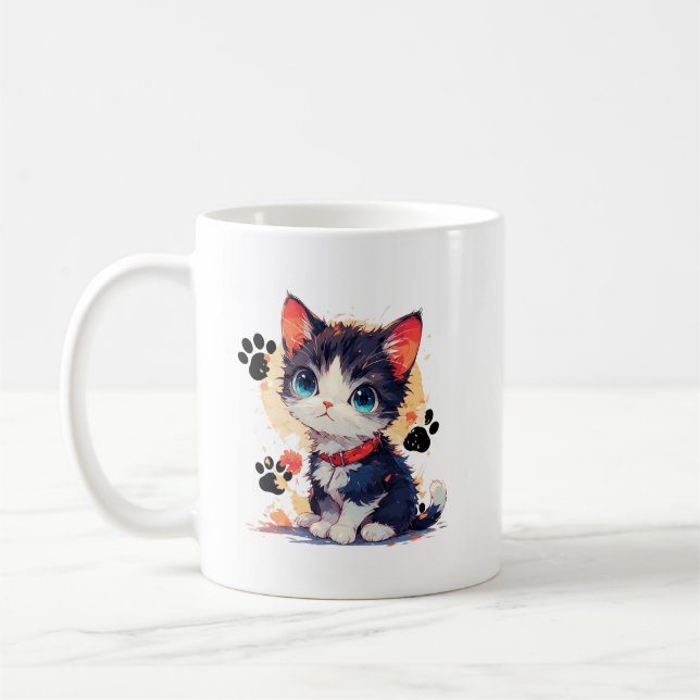 Süße Katzen-Tasse Kaffeetasse (Links)