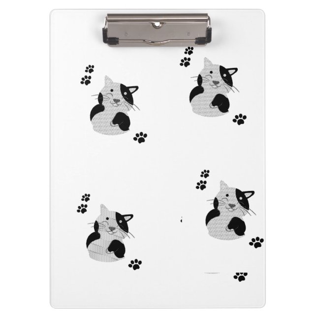 Süße Katzen-Tasse Klemmbrett (Vorderseite)