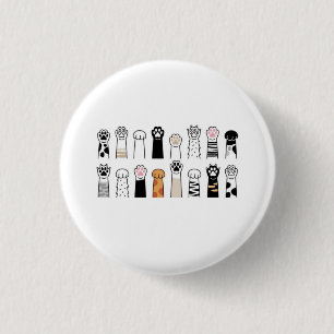 süße Katzen- und Hundepfoten Button
