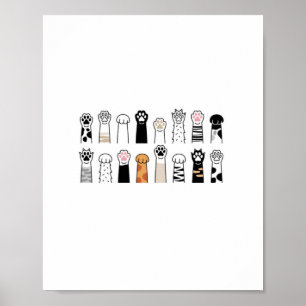 süße Katzen- und Hundepfoten Poster