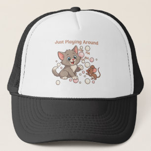 Süße Katzen- und Mäusefreundschaft Truckerkappe