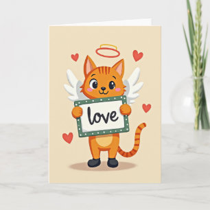 Süße Katzen-Valentinstag-Liebeskarte Karte