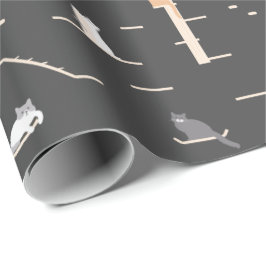 Süße Katzen Wandmöbel Geburtstagsgeschenkpapier Geschenkpapier