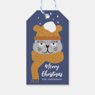 Süße Katzen-Weihnachten Geschenkanhänger
