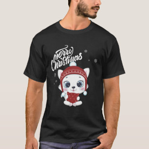 Süße Katzen-Weihnachts-Ober-Kätzchen Weihnachtsman T-Shirt