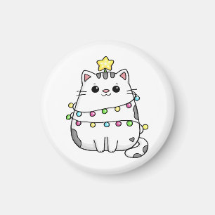 Süße Katzen-Weihnachtsgestaltung Magnet