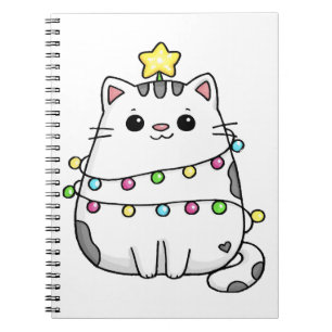 Süße Katzen-Weihnachtsgestaltung  Notizblock
