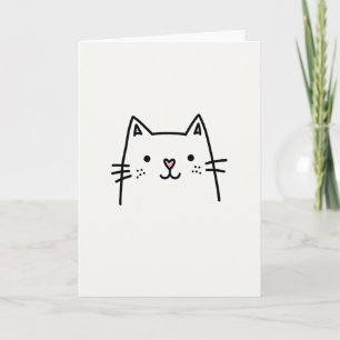 Süße Katzen-Zeichenkarte Karte