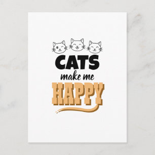 Süße Katzen-Zitat-Typografie Minimalistischer Katz Postkarte