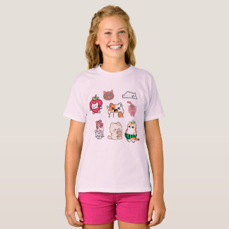 Süße Katzenaufkleber – Kitty-Aufklebersammlung T-Shirt
