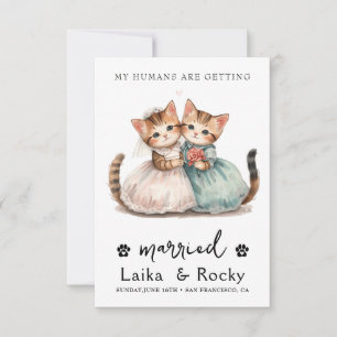 Süße Katzenhochzeits-Einladung Save The Date