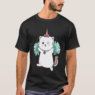 Süße Katzenhörnchen Cheerleaderin Cheerleading Ein T-Shirt