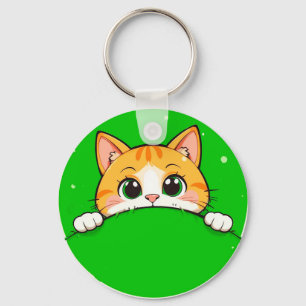 Süße Katzenillustration Schlüsselanhänger