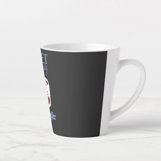 Süße Katzenkaffee-Illustration der Ruhe Milchtasse (Rechts)