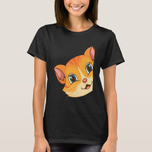 Süße Katzenkopf Orange Katze Kätzchen T-Shirt
