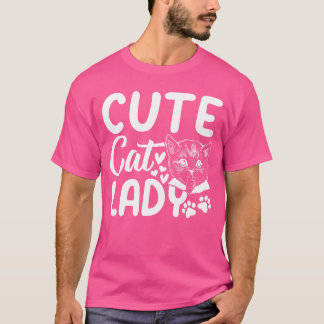 Süße Katzenlady Süße Katzenliebhaberin Katzenbesit T-Shirt