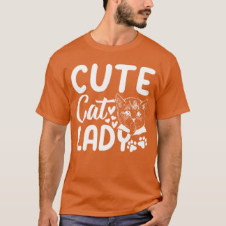 Süße Katzenlady Süße Katzenliebhaberin Katzenbesit T-Shirt