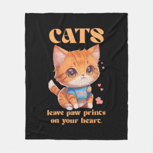 süße Katzenliebe Fleecedecke