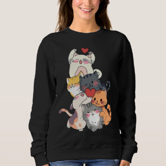 Süße Katzenliebe - Liebenswerte Kätzchen umarmen s Sweatshirt