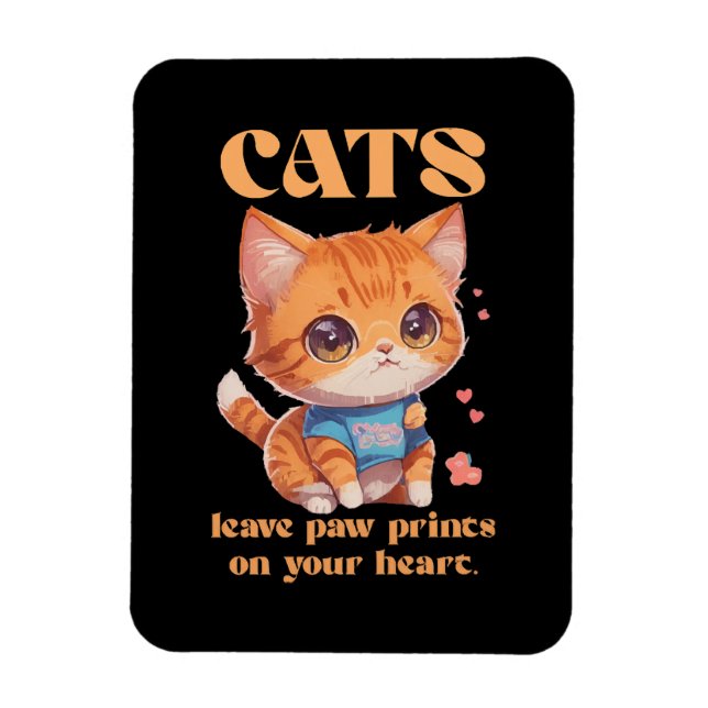 süße Katzenliebe Magnet (Vertikal)