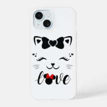 Süße Katzenliebe Minnie Maus Band iPhone-Hülle