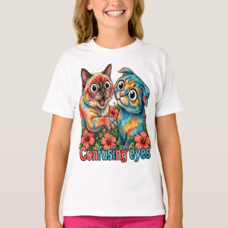 Süße Katzenliebhaber-Katze Lustige Siamese- & Char T-Shirt