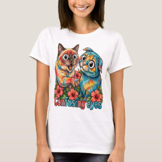 Süße Katzenliebhaber-Katze Lustige Siamese- & Char T-Shirt