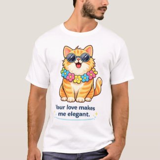 Süße Katzenliebhaber Lustig Romantische Katze T-Shirt