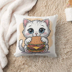 Süße Katzenliebhaberin Cozy Cat Dekorativer Wurf Kissen