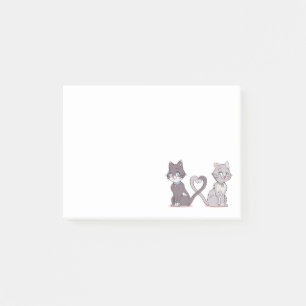 Süße Katzenliebhaberin Graue Katze Kätzchen Liebe Post-it Klebezettel