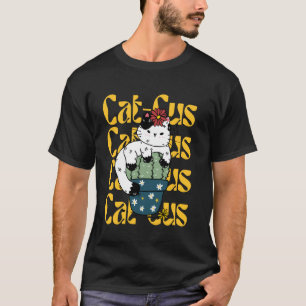 Süße Katzenliebhaberin Kaktus Pflanzenliebhaberin  T-Shirt